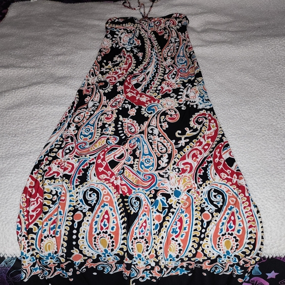 Speachless , Beautiful BoHo Chic Halter Maxi Dress - Picture 4 of 5